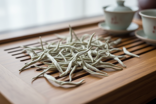 images of Bai Long Xu loose leaf white tea