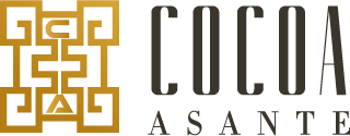 Cocoa Asante Logo with Decorative Pattern Design